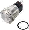 TRU COMPONENTS TC-12647484 Interuttore a pressione 250 V/AC 3 A 1x Off / (On) IP65 Permanente Ottone cromato 1 pz.