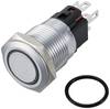 TRU COMPONENTS TC-12647504 Pulsante 250 V/AC 3 A 1x Off / (On) IP65 Rosso Momentaneo Ottone cromato 1 pz.