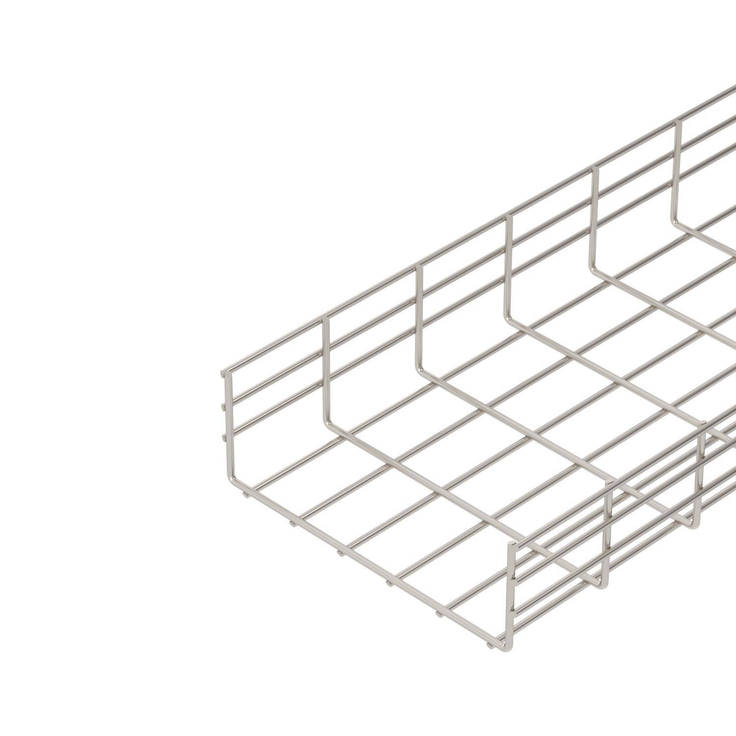 Un cestino argentato in metallo con un design a griglia, posizionato di lato. Adatto per conservare o organizzare oggetti di piccole dimensioni.