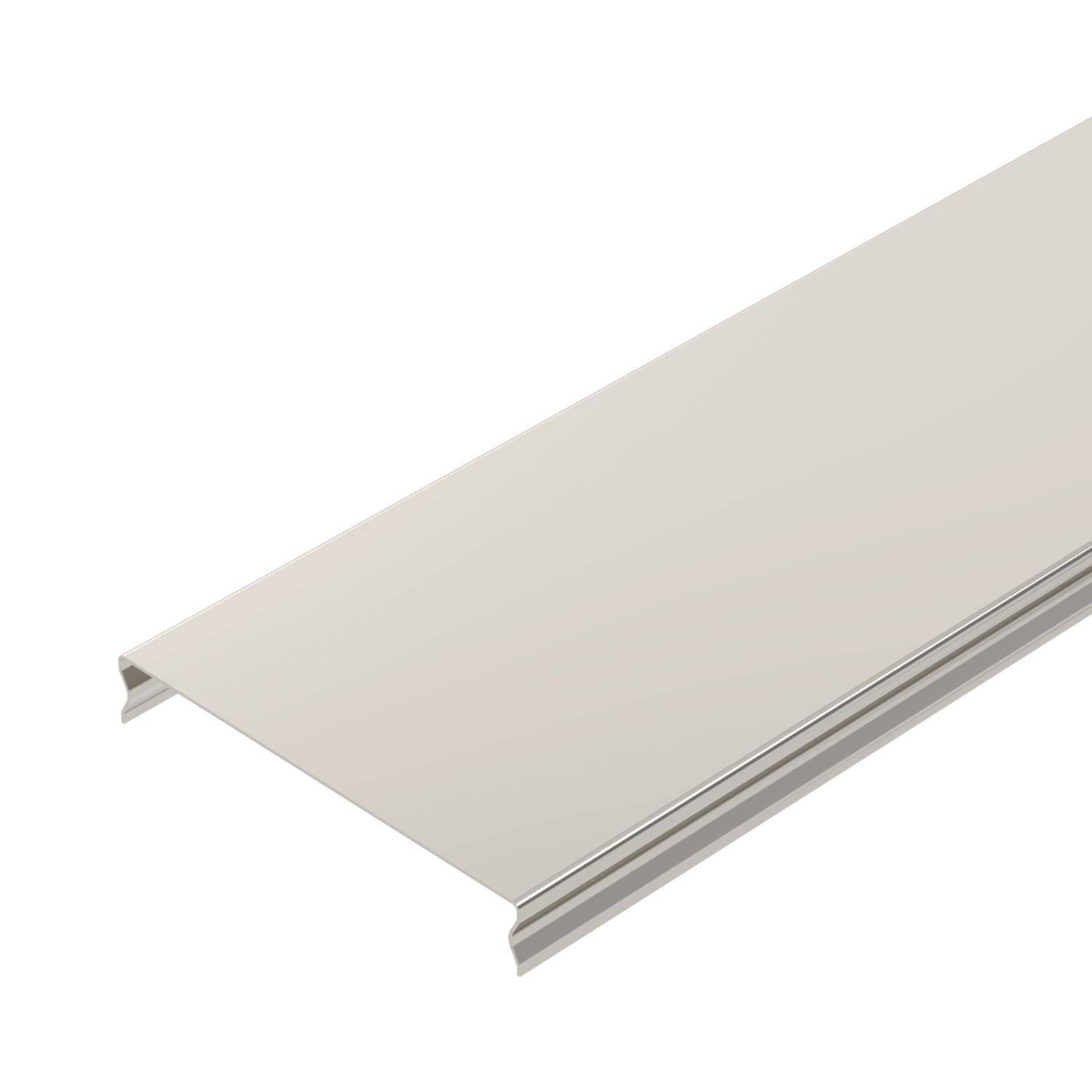 Profilo metallico in forma rettangolare, color argento, liscio, idoneo per scopi edili o di montaggio.