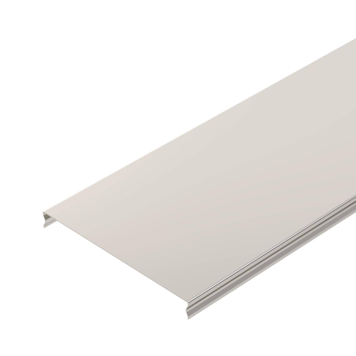 Pannello metallico dalla forma liscia e rettangolare. Ideale per applicazioni edili o rivestimenti decorativi da parete.