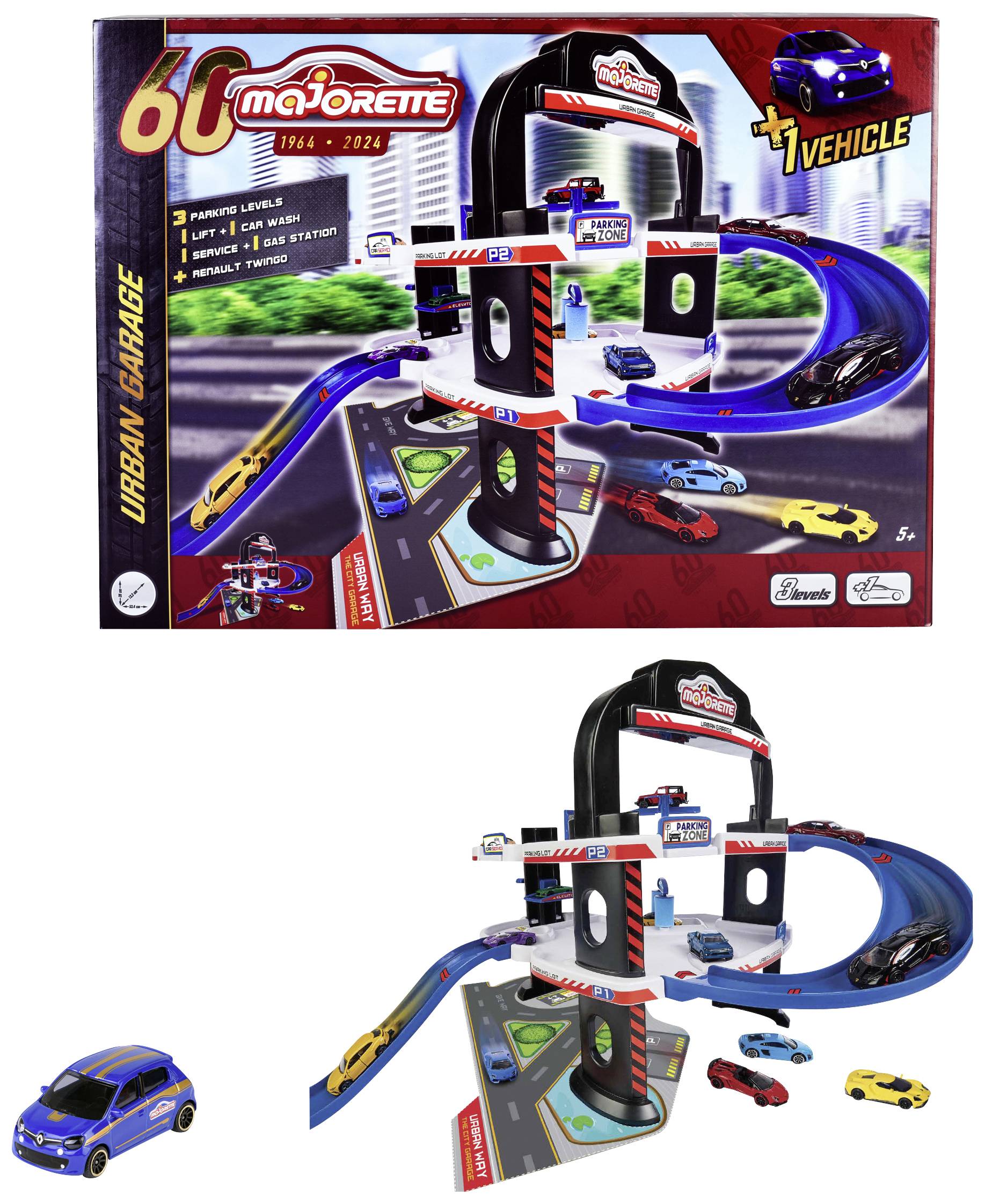 Majorette Urban Garage 60 Anniversario+1 Auto 212059982
