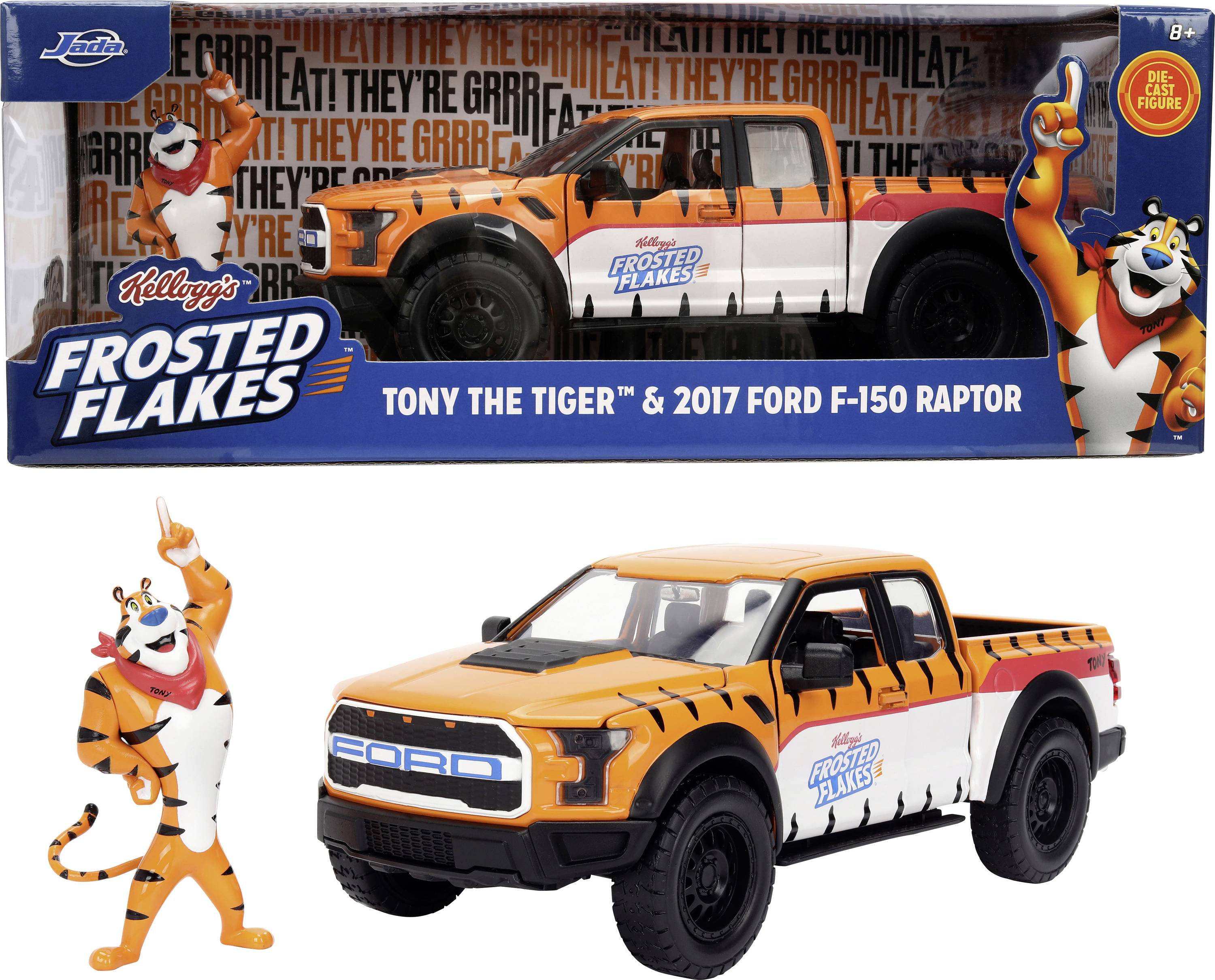 JADA TOYS Auto modello Ford Kellogg's 2021 Ford Bronco Modello pronto, già assemblato Modello auto