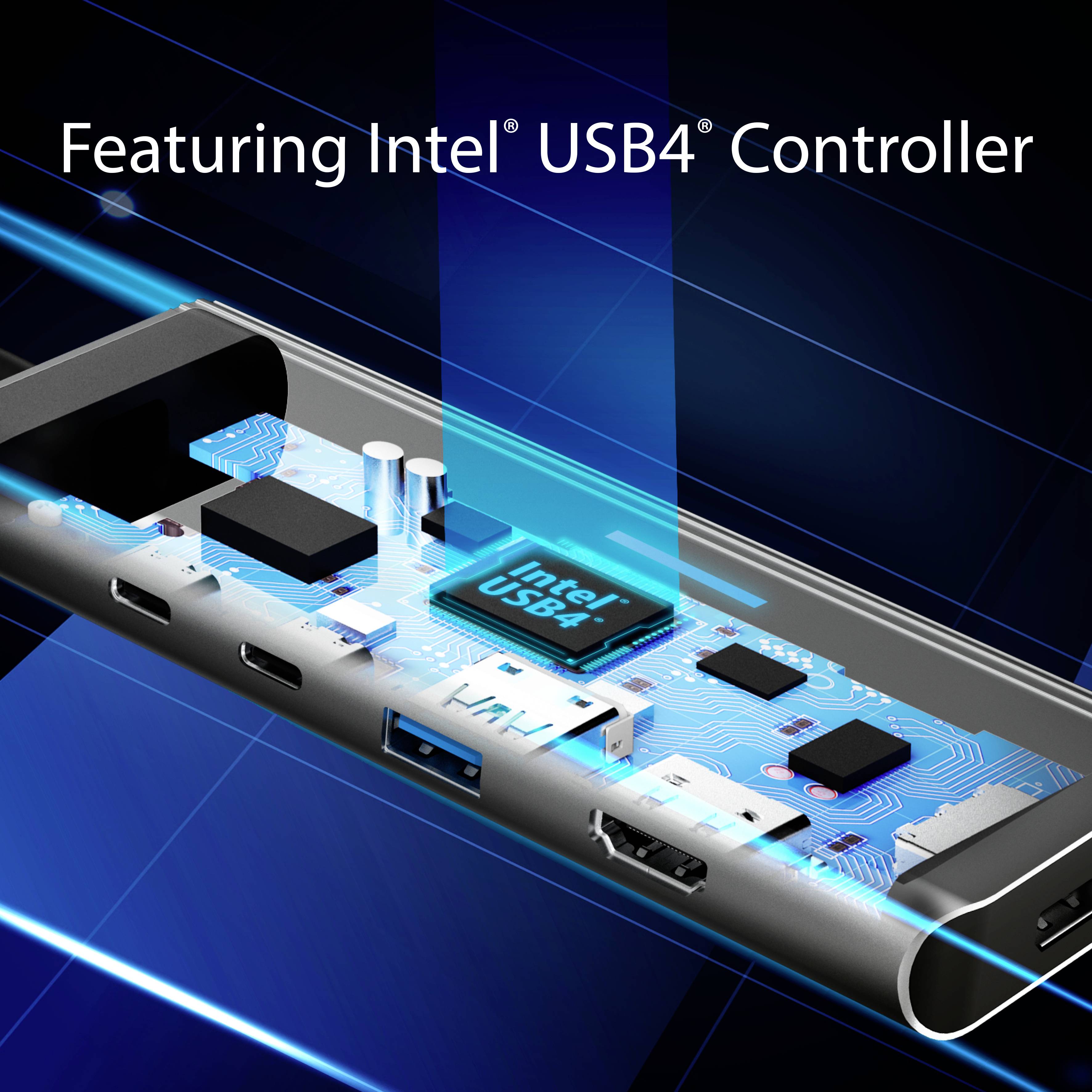 j5create JCD401 Hub USB 4 Porte USB 3.2 (Gen 2), USB 4, HDMI ™, DisplayPort Argento j5create JCD401 - Dockingstation - U-6