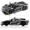 Un dettagliato set LEGO di una supercar grigia con porte apribili, funzioni motorizzate e design aerodinamico.