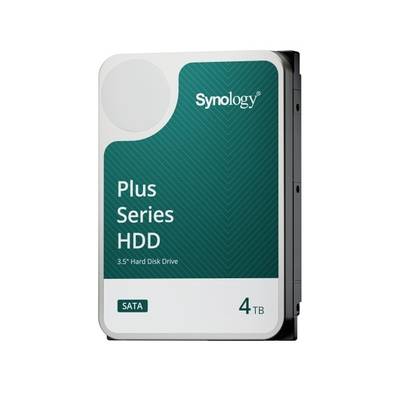 Un hard disk Synology Plus Series da 4 TB di capacità di archiviazione. Interfaccia SATA. Adatto per vani da 3,5 pollici.