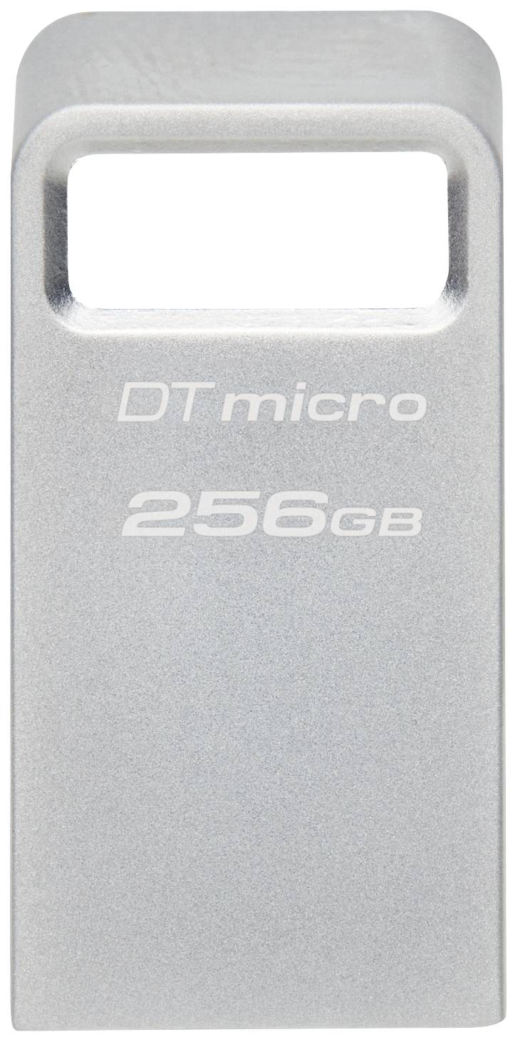 Chiavetta USB di Kingston con scritto 'DT micro 256GB'.