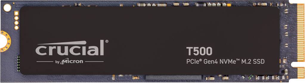 Crucial T500 PCIe Gen4 NVMe M.2 SSD, un SSD ad alte prestazioni per trasferimenti e archiviazione dati veloci.