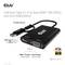 Adattatore USB-C per HDMI e VGA: dispositivo nero con cavo, mostra porte HDMI e VGA. Il testo descrive la compatibilità e le specifiche.