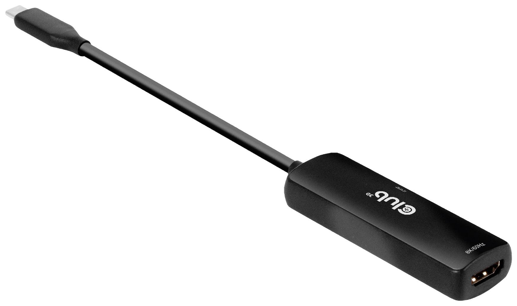 Adattatore da USB-C a HDMI in nero. Consente il collegamento di dispositivi HDMI a porte USB-C. Ideale per trasmissioni video.