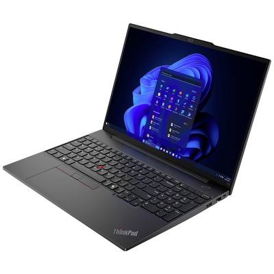 Un laptop con l'interfaccia utente di Windows aperta. Schermo luminoso con il menu di avvio visualizzato, tastiera nera.