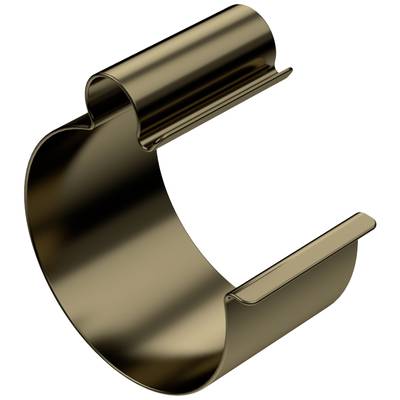 Clip marrone metallico a forma di C, adatto per mantenere gli oggetti in una posizione sicura.