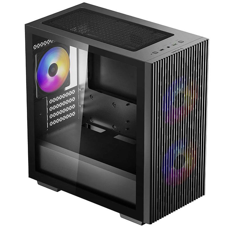 DeepCool DeepCool Matrexx 40 3FS Micro-ATX - schwarz Micro-Tower PC Case da gioco, Contenitore, PC Case Nero-2