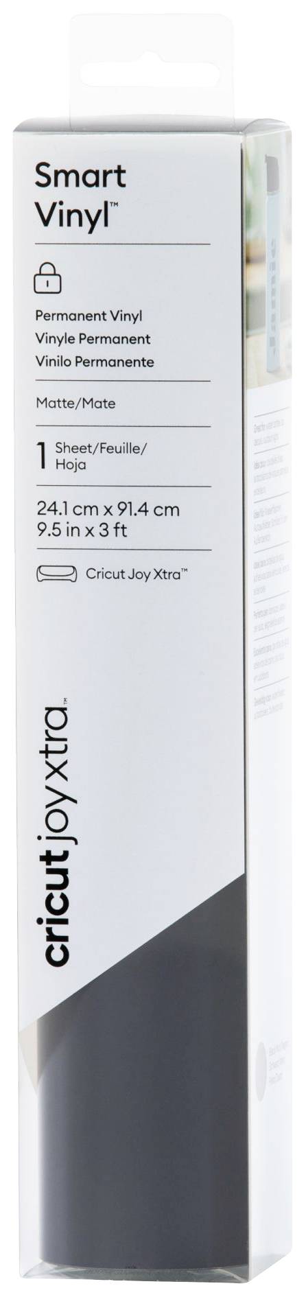cricutâ„¢ Joy Xtra Smart Vinyl Vinylfolie permanent schwarz matt 24,1 x 91,4 cm, 1 Rolle (2010376)