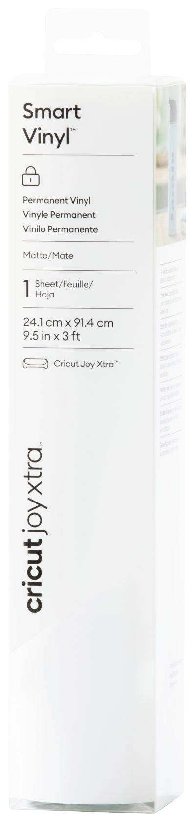 cricutâ„¢ Joy Xtra Smart Vinyl Vinylfolie permanent weiß matt 24,1 x 91,4 cm, 1 Rolle (2010377)