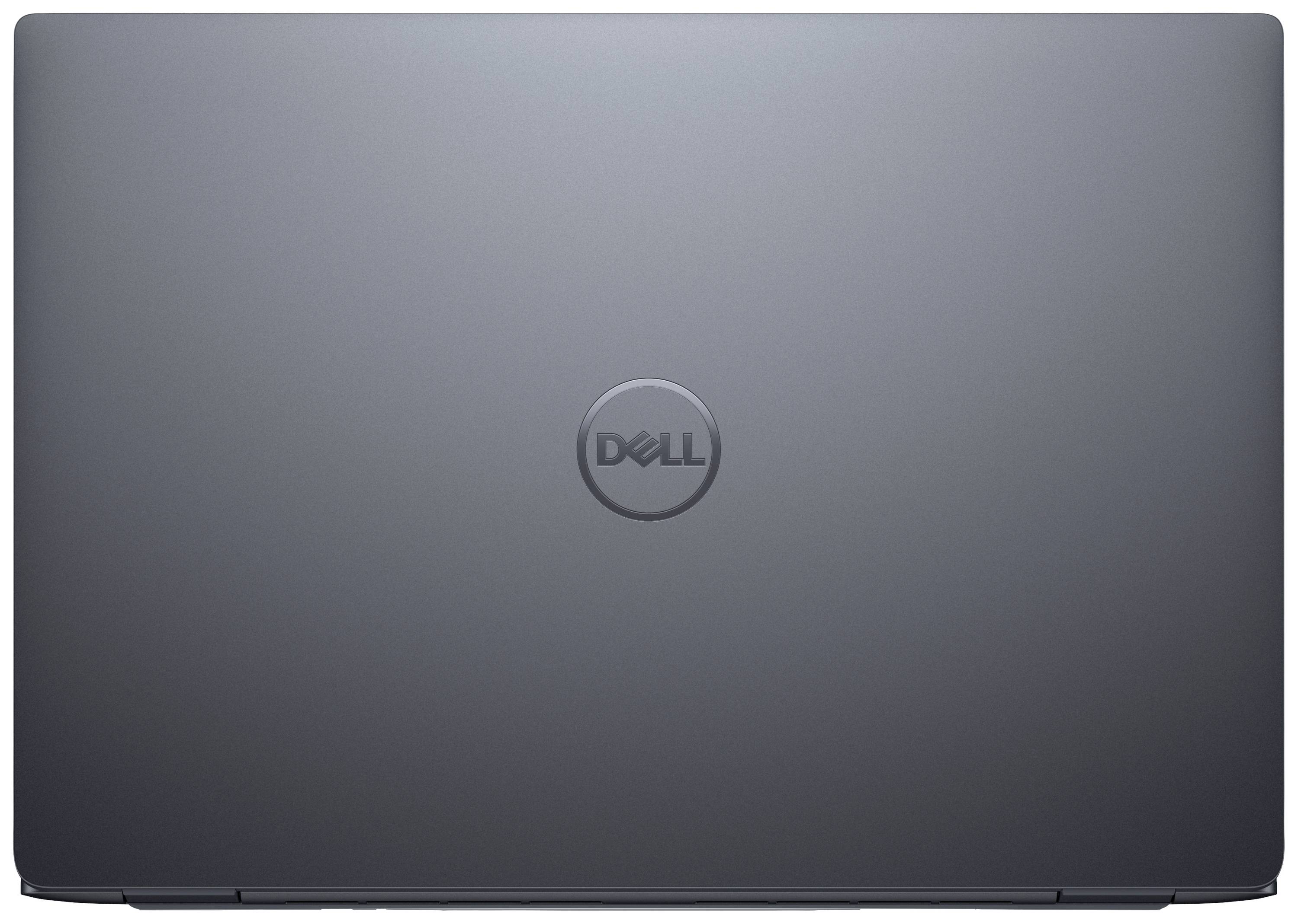 Laptop chiuso con il logo Dell sul coperchio.