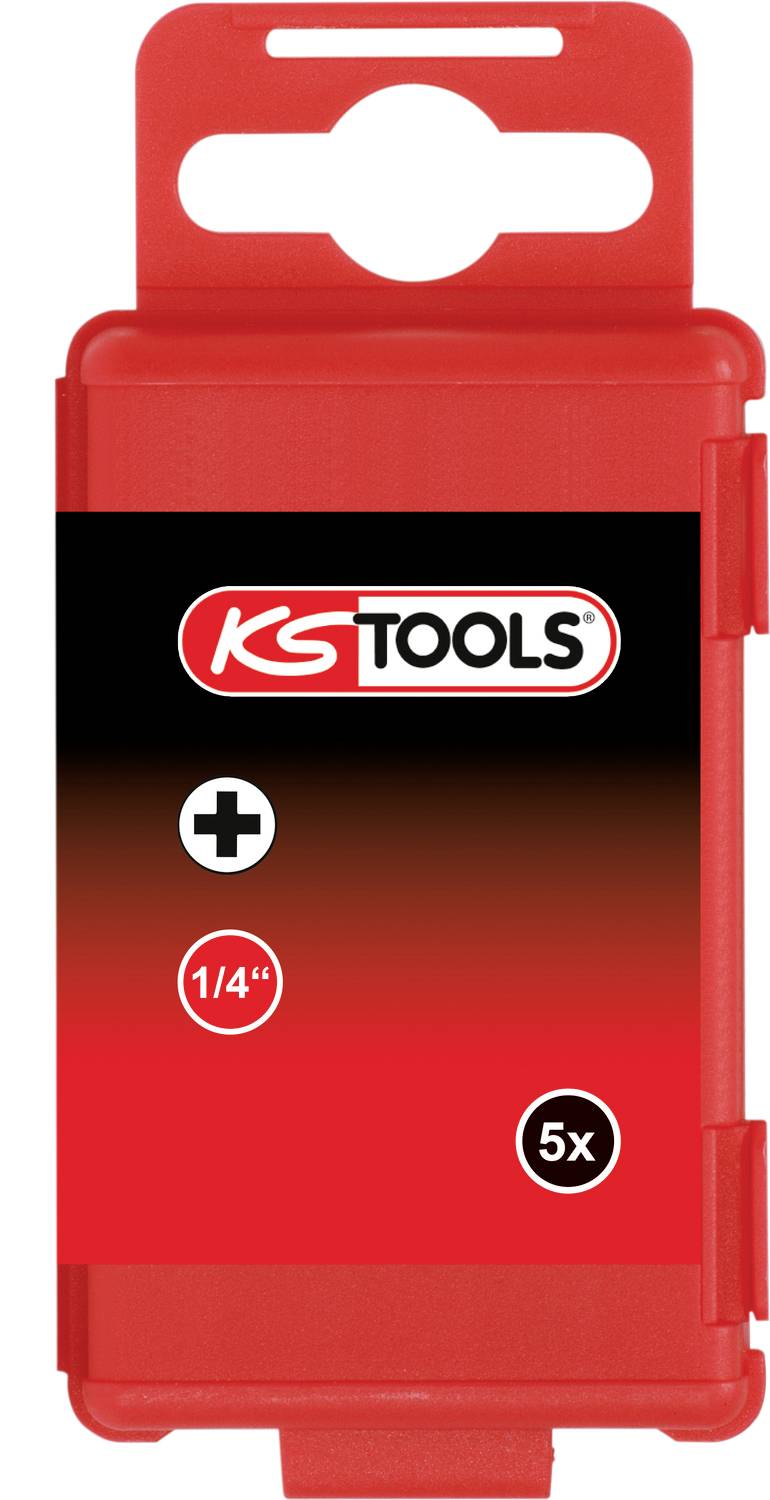 KS Tools 911.8391 911.8391 Inserto a Croce Impronta (cacciavite): 1/4" (6.3 mm) Forza: Croce Phillips PH 0 75 mm