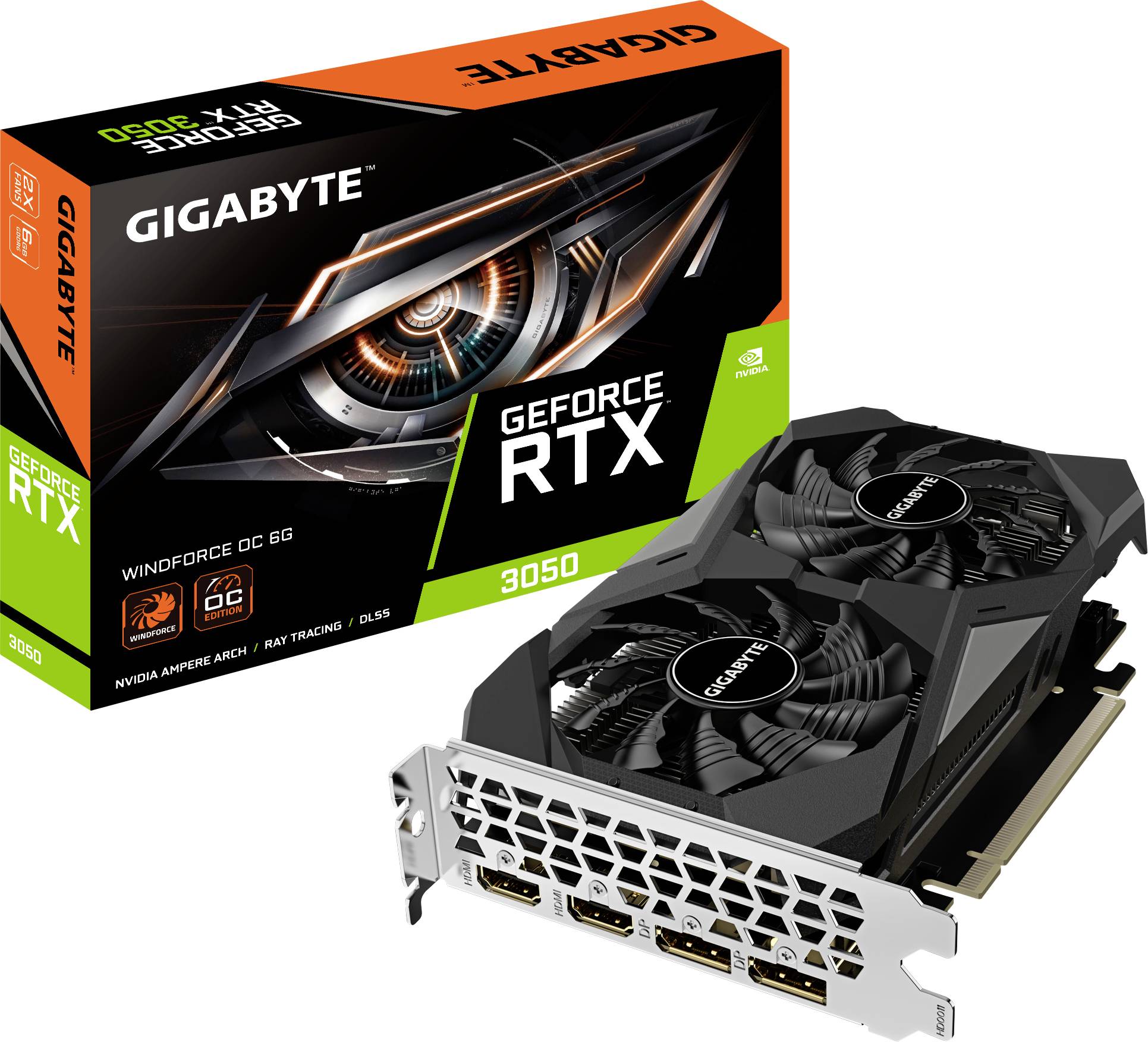 GIGABYTE GeForce RTX 3050 WINDFORCE OC 6G NVIDIA 6 GB GDDR6