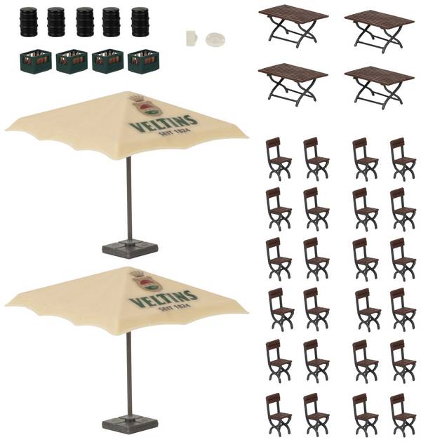 Kit birreria all'aperto Veltins Faller 180437 H0