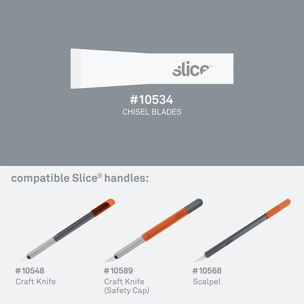 Slice 10534 Lame di ricambio in ceramica, lama a scalpello 4 pz.-2