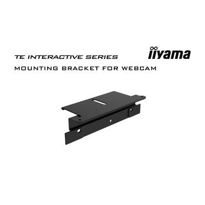 Un supporto nero per webcam, descritto come 'Staffa di montaggio Serie TE Interactive per Webcam' di iiyama.