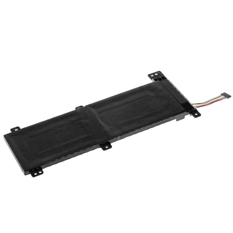 Un pacco batteria sottile per laptop con più celle e connettori via cavo.