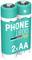 Due batterie AA con la scritta 'PHONE 1800' e il logo 'German Quality Check'.