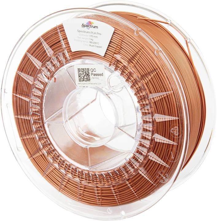 Spectrum Filaments 80103 PLA Pro Filamento per stampante 3D PLA Pro resistente agli urti 1.75 mm 1000 g rame ruggine, Rame 1 pz.
