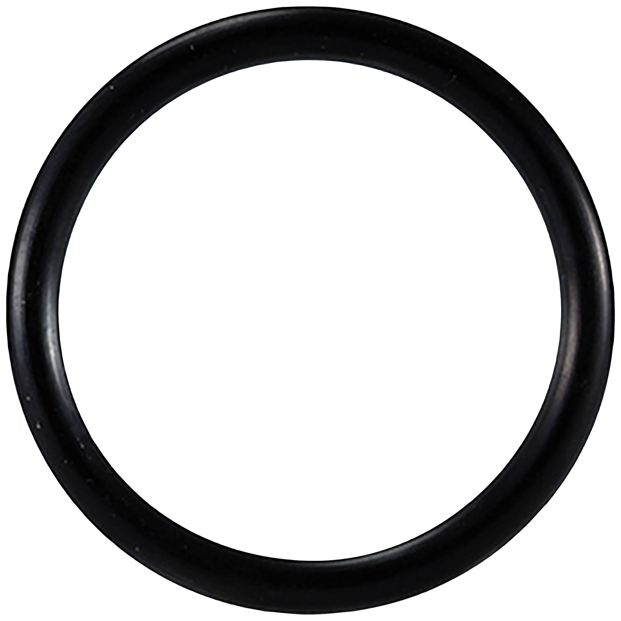 Un anello nero su sfondo bianco.