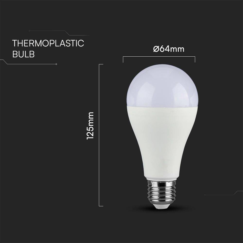 V-TAC 214453 LED (monocolore) ERP F (A - G) E27 15 W = 100 W Bianco caldo (Ø x L) 125 mm x 64 mm 1 pz.-5