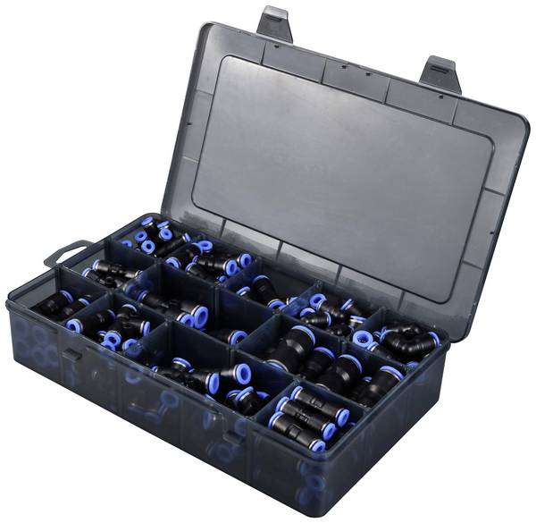 TRU COMPONENTS Connettore pneumatico TC-12879280 TC-Fitting kits-A    Ø tubo: 4 mm, 6 mm, 8 mm, 10 mm, 12 mm   145 pz.