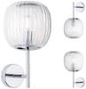 Paulmann Ruya 71140 Lampada da parete E14 Vetro, Cromo