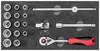 Gedore Kit di chiavi a bussola 3/8" (10 mm), 1/2" (12.5 mm) 18 parti R22150020