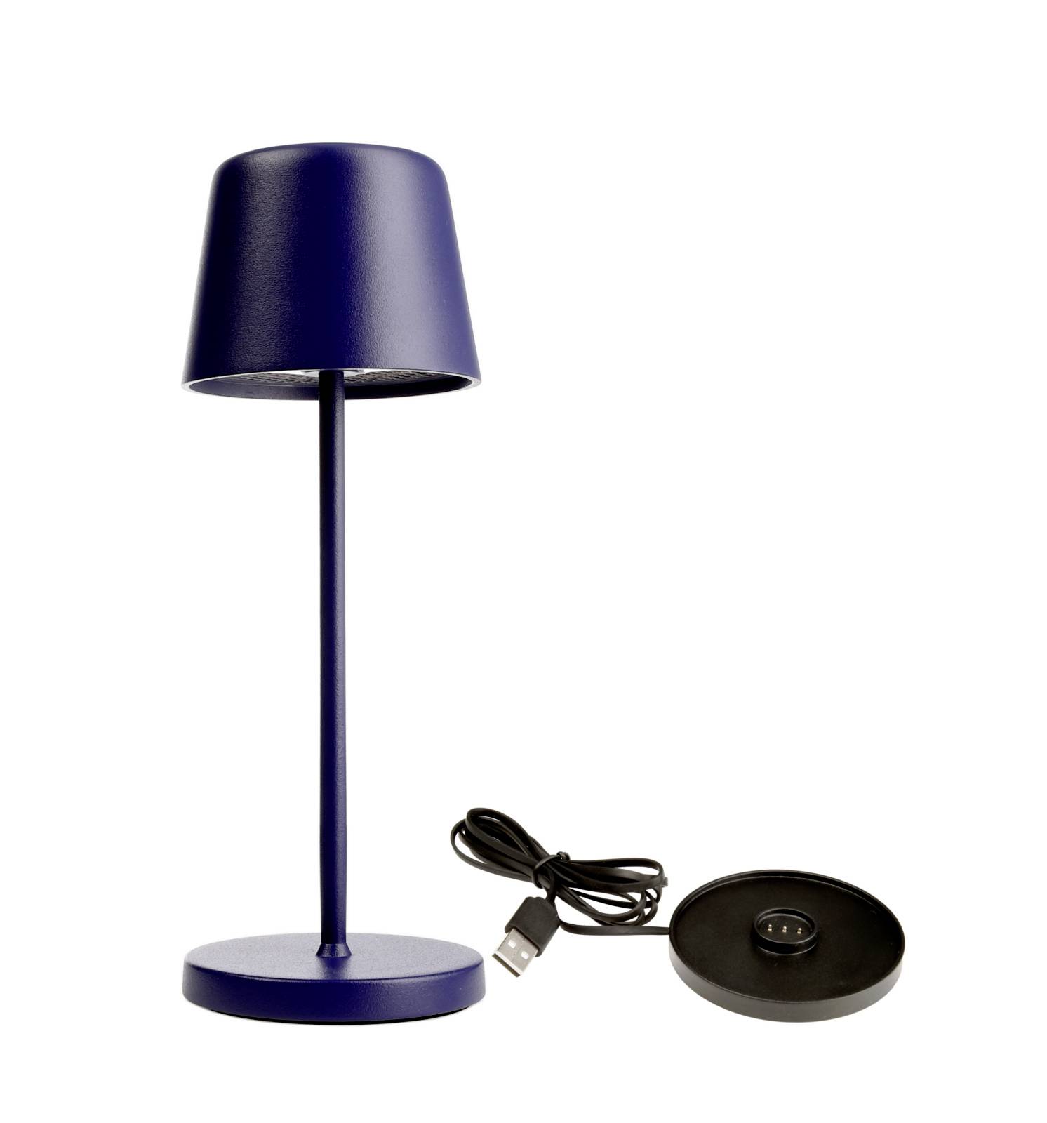 Deko Light 620205 Canis Mini Lampada da tavolo a batteria a LED 2.3 W Bianco caldo Blu