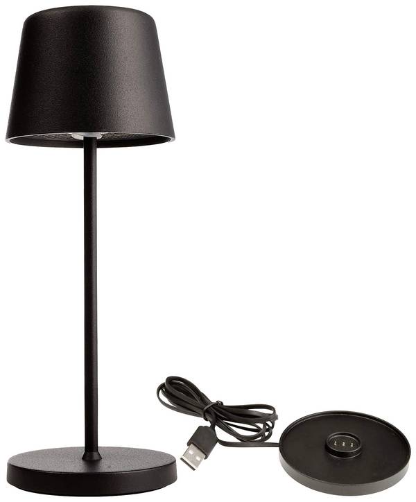 Deko Light 620208 Canis Mini Lampada da tavolo a batteria a LED  2.3 W Bianco caldo  Nero