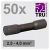 TRU COMPONENTS TC-12888408 Giuntafilo intermedio con guaina termoretraibile 2.5 mm² 4 mm² Completamente isolato Nero 50 pz.