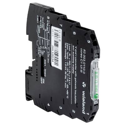 'Componente elettromeccanica di Wieland Electric, superficie del contenitore nera, modello CP UL-B, con etichette e connessioni.'