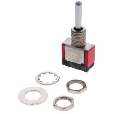 C & K Switches 7105T1CWZBE Toggle Switch 7000 Series 20 V/AC, 20 V/DC 1x (On) / Off / (On) IP67 1 pz. Bulk-0