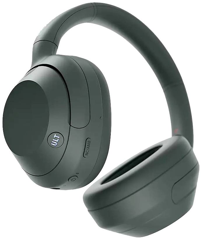 Cuffie wireless grigio scuro con padiglioni ovali e archetto regolabile, ideali per musica e chiamate.