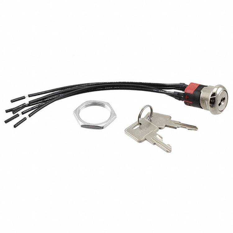 C & K Switches Y2011U2C2WCNQ Switch lock Y Series Interruttore a chiave 125 V/AC, 28 V/DC 4 A 2 x On / On 1 pz.-0