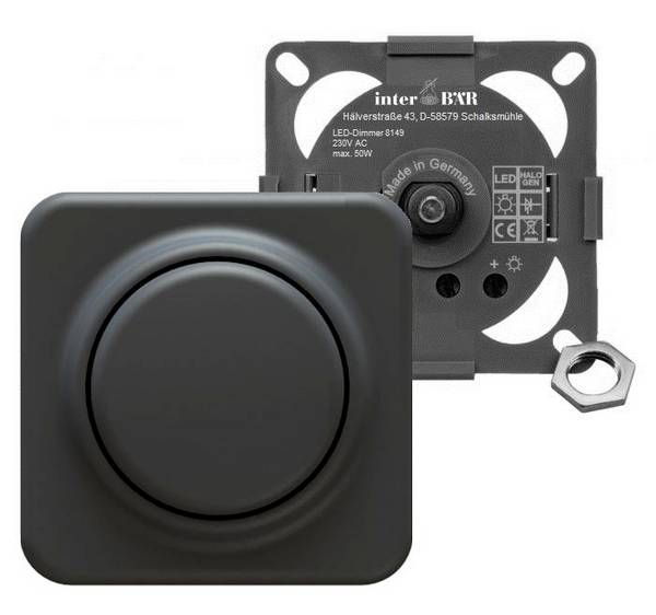 interBär 8149-000.01 Dimmer da incasso per mobili  Nero