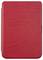 Custodia rossa con eleganti incisioni curve. Progettata per un e-reader, la protezione lo preserva da graffi e urti.