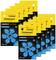 Confezioni di batterie Intenso Energy Ultra per apparecchi acustici, tipo 675, 1,4V, con adesivi blu, impilate in set tripli.