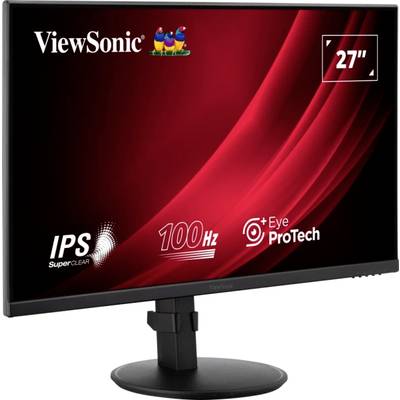 Un monitor ViewSonic da 27 pollici con display IPS, 100 Hz e funzione Eye ProTech, adatto per una visualizzazione chiara e fluida delle immagini.