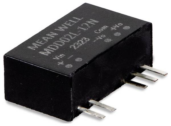 MEAN WELL MDD02L-15N Convertitore DC/DC da circuito stampato -15 V 0.067 A 2 W Num. uscite: 2 x Contenuto 1 pz.