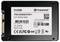 'Transcend 512GB 2.5" SATA3 SSD' con numero di serie e dettagli del produttore sull'etichetta. Porte del dispositivo visibili a sinistra. Prodotto a Taiwan.