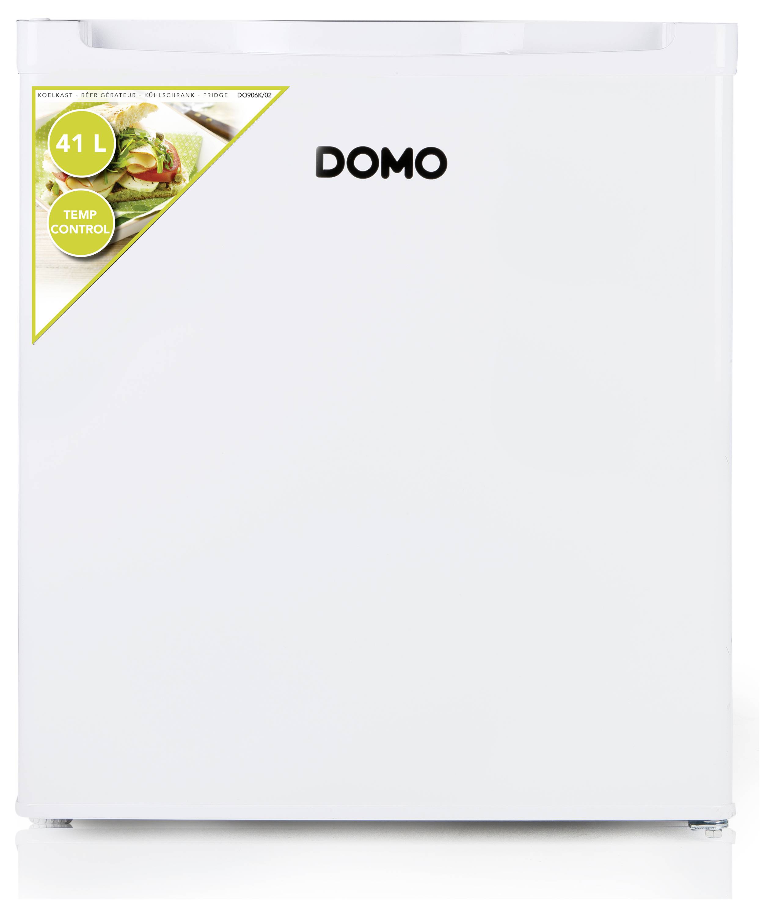 Piccolo frigorifero DOMO da 41 litri di volume, ideale per snack e bevande. Modello con controllo della temperatura.