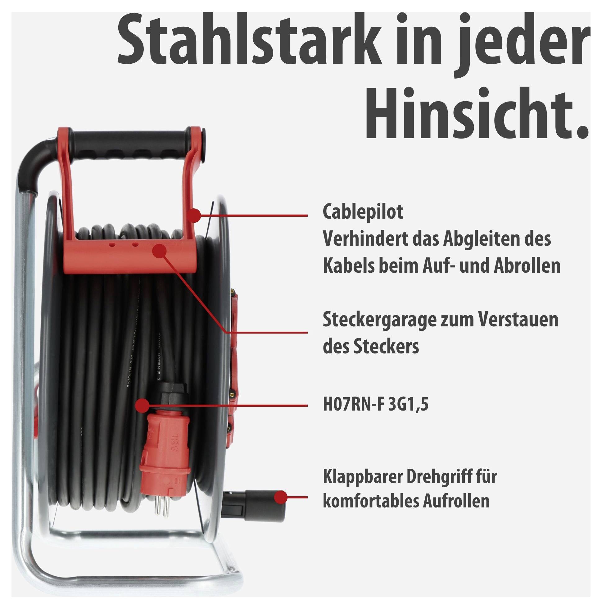 Brennenstuhl 9191400110 Avvolgicavo 40 m Nero Spina schuko-4