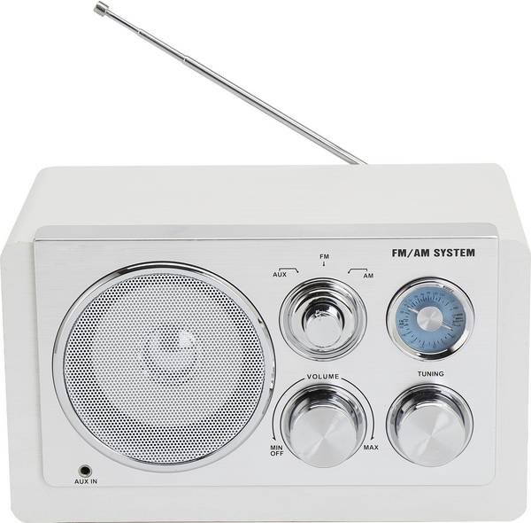 Denver TR-63W Radio da tavolo AM, FM AUX   Bianco