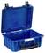 Trolley rigido blu con apertura a conchiglia e manico. Ideale per un trasporto e una conservazione sicuri.